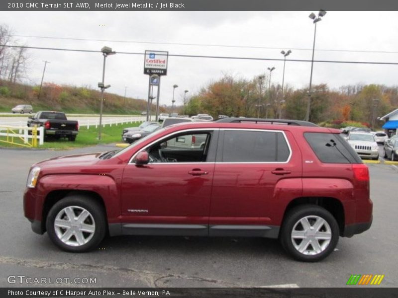 Merlot Jewel Metallic / Jet Black 2010 GMC Terrain SLT AWD