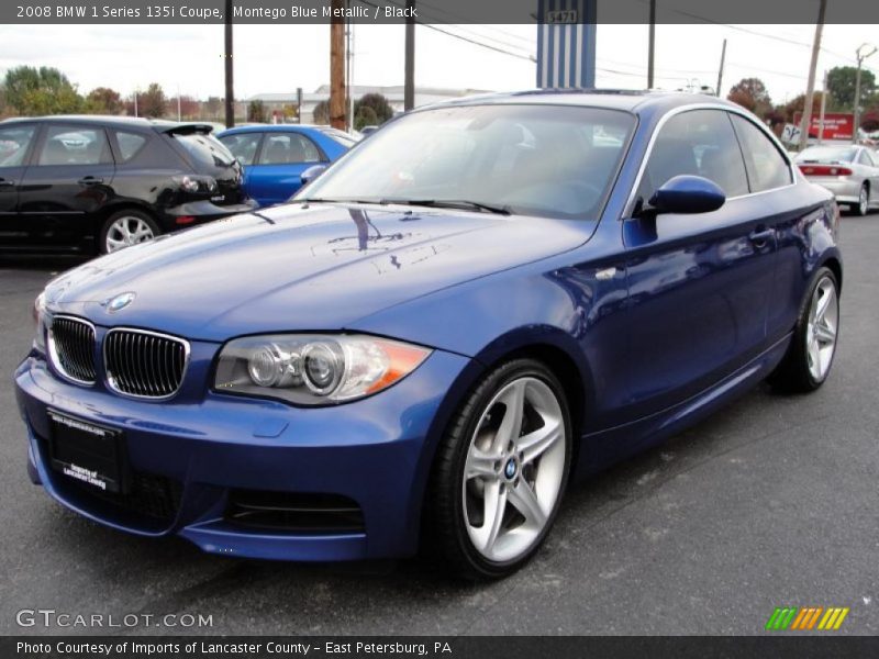 Montego Blue Metallic / Black 2008 BMW 1 Series 135i Coupe