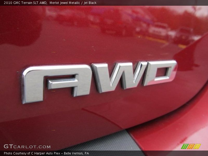 Merlot Jewel Metallic / Jet Black 2010 GMC Terrain SLT AWD