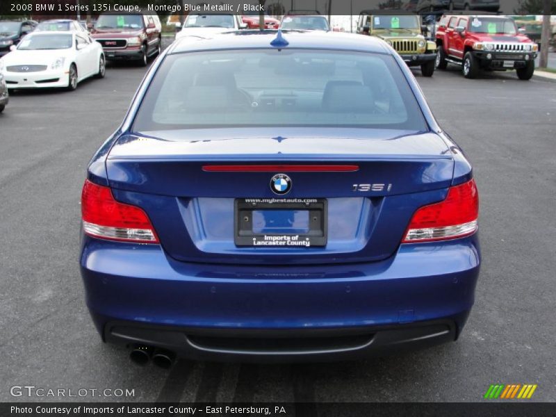 Montego Blue Metallic / Black 2008 BMW 1 Series 135i Coupe
