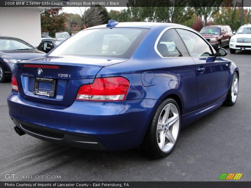 Montego Blue Metallic / Black 2008 BMW 1 Series 135i Coupe