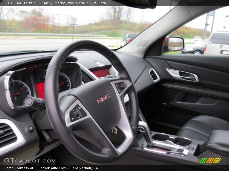 Merlot Jewel Metallic / Jet Black 2010 GMC Terrain SLT AWD