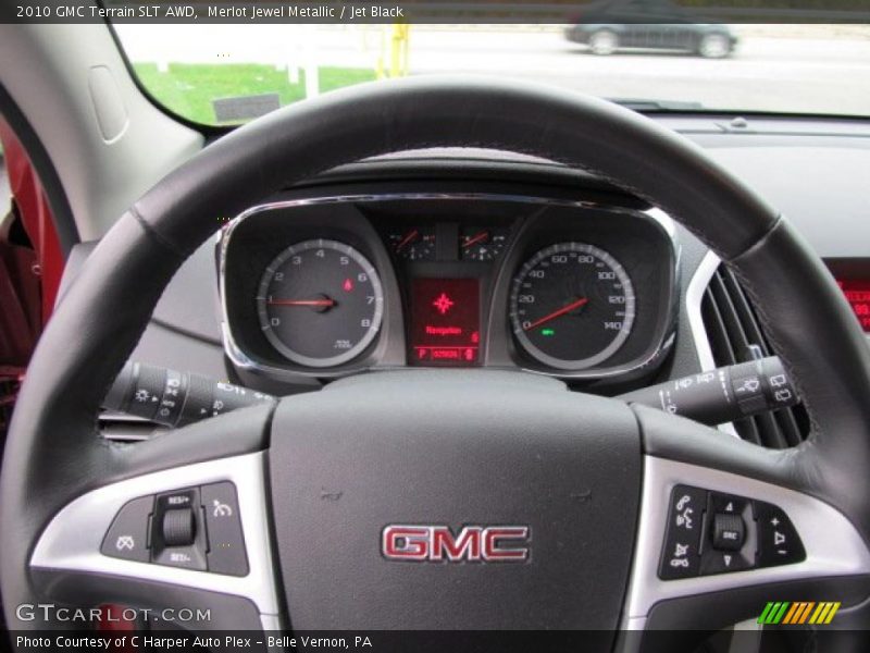Merlot Jewel Metallic / Jet Black 2010 GMC Terrain SLT AWD