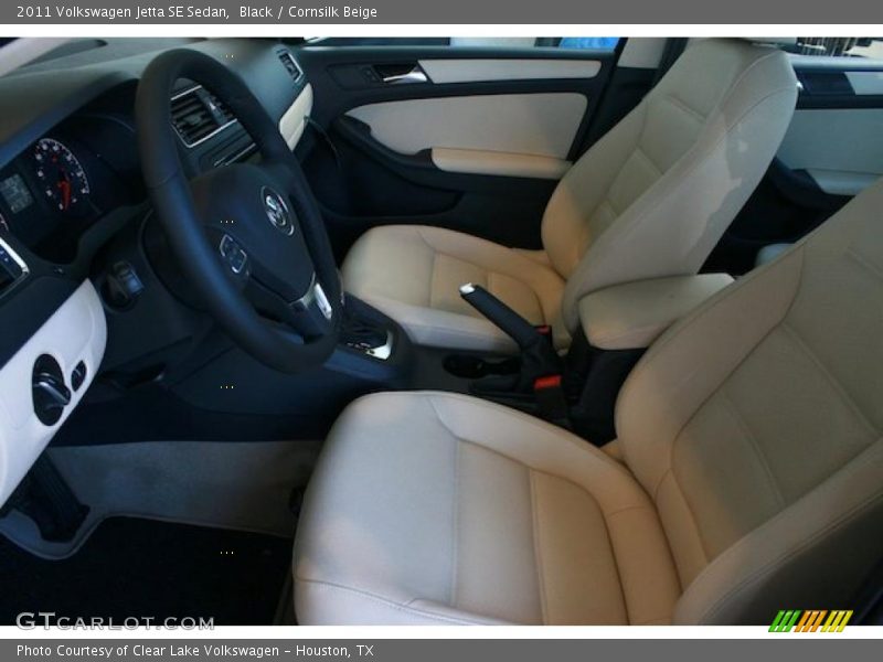Black / Cornsilk Beige 2011 Volkswagen Jetta SE Sedan