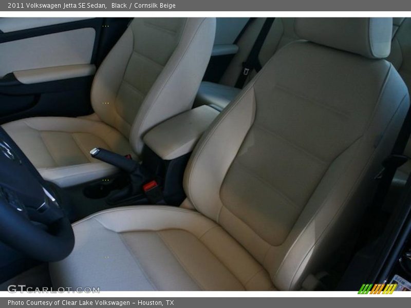 Black / Cornsilk Beige 2011 Volkswagen Jetta SE Sedan