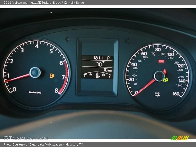 Black / Cornsilk Beige 2011 Volkswagen Jetta SE Sedan