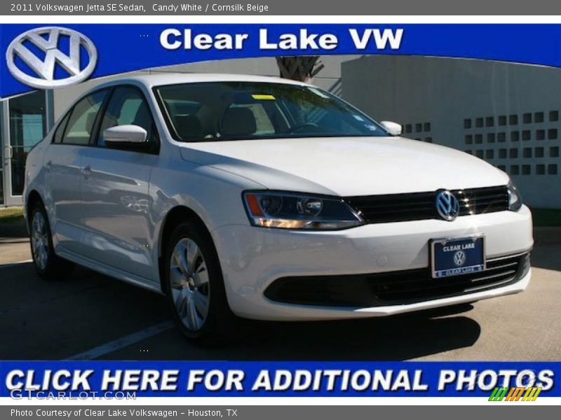 Candy White / Cornsilk Beige 2011 Volkswagen Jetta SE Sedan