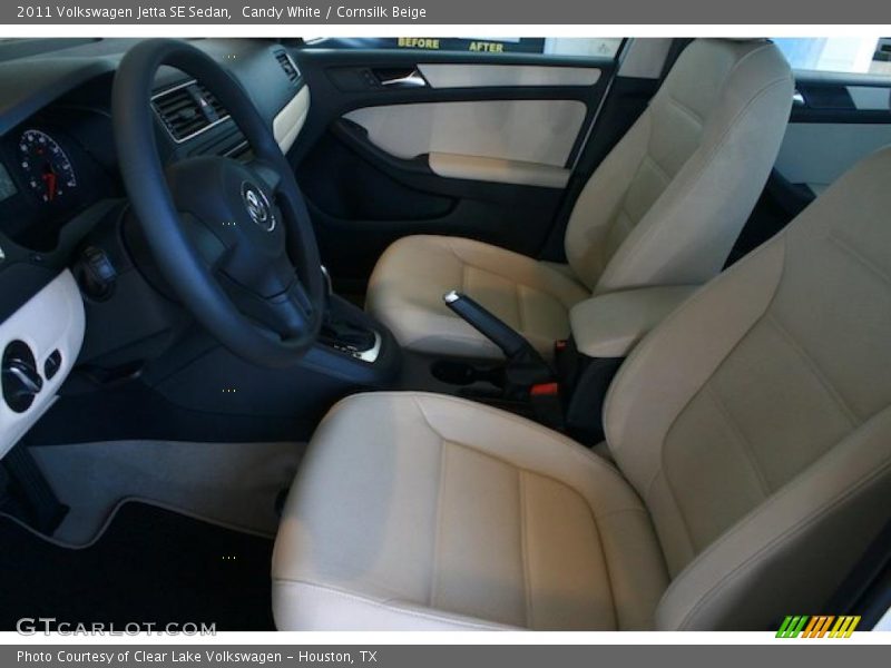 Candy White / Cornsilk Beige 2011 Volkswagen Jetta SE Sedan