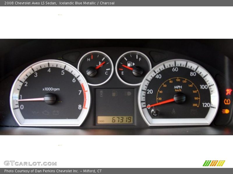 Icelandic Blue Metallic / Charcoal 2008 Chevrolet Aveo LS Sedan