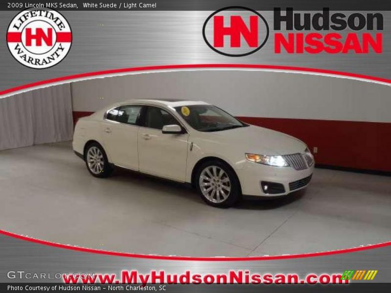 White Suede / Light Camel 2009 Lincoln MKS Sedan
