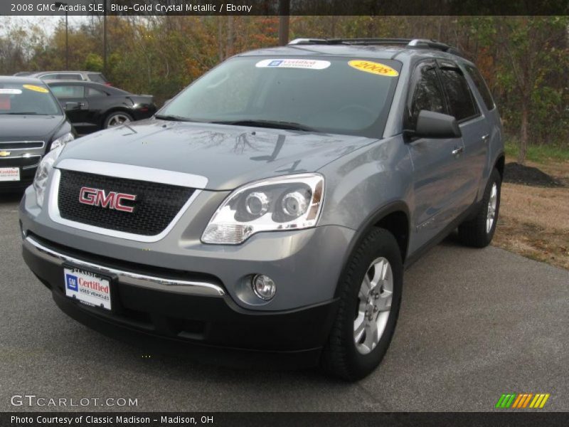 Blue-Gold Crystal Metallic / Ebony 2008 GMC Acadia SLE