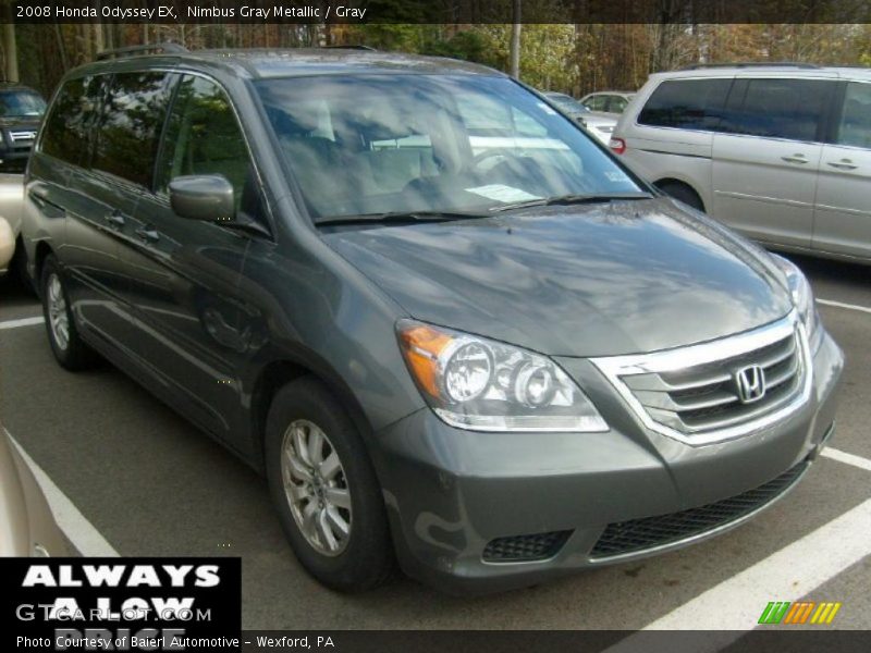 Nimbus Gray Metallic / Gray 2008 Honda Odyssey EX