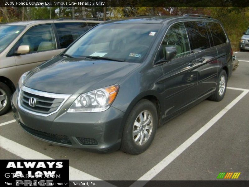 Nimbus Gray Metallic / Gray 2008 Honda Odyssey EX