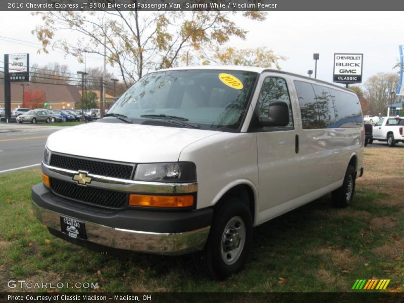 Summit White / Medium Pewter 2010 Chevrolet Express LT 3500 Extended Passenger Van