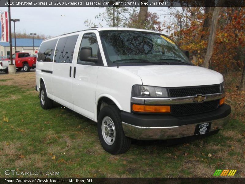 Summit White / Medium Pewter 2010 Chevrolet Express LT 3500 Extended Passenger Van