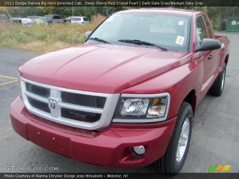 Deep Cherry Red Crystal Pearl / Dark Slate Gray/Medium Slate Gray 2011 Dodge Dakota Big Horn Extended Cab