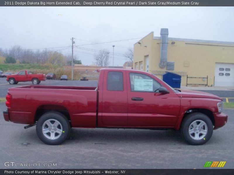 Deep Cherry Red Crystal Pearl / Dark Slate Gray/Medium Slate Gray 2011 Dodge Dakota Big Horn Extended Cab