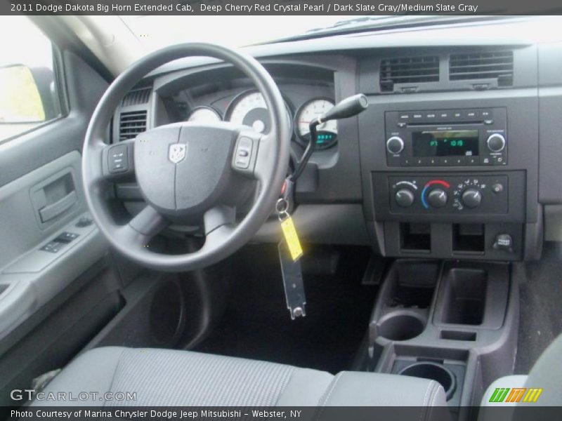 Deep Cherry Red Crystal Pearl / Dark Slate Gray/Medium Slate Gray 2011 Dodge Dakota Big Horn Extended Cab