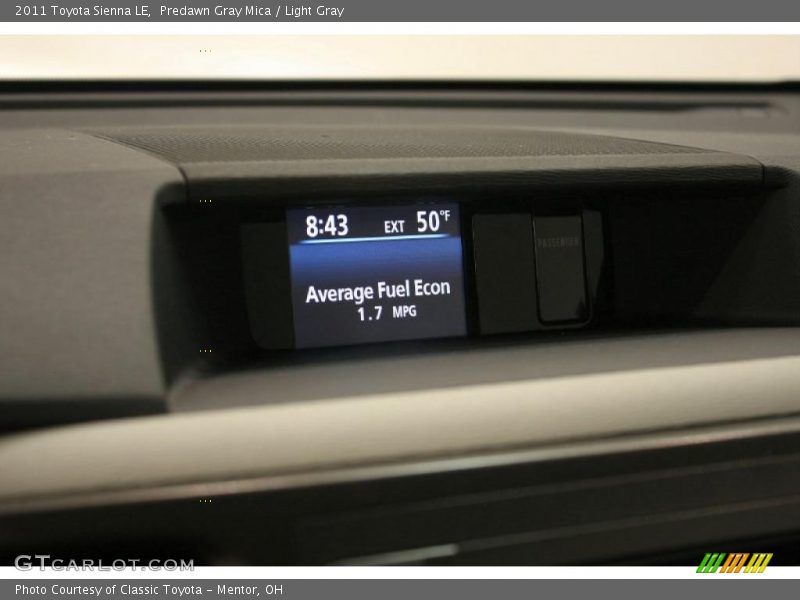 Predawn Gray Mica / Light Gray 2011 Toyota Sienna LE