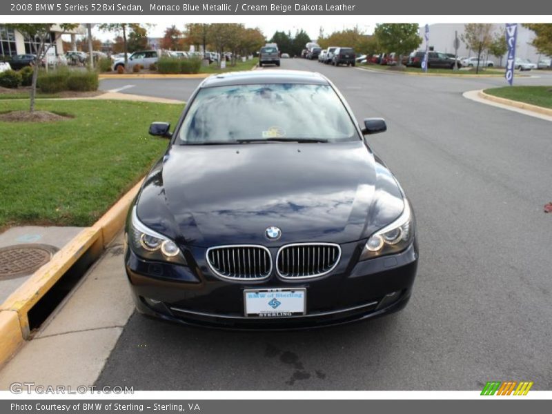 Monaco Blue Metallic / Cream Beige Dakota Leather 2008 BMW 5 Series 528xi Sedan
