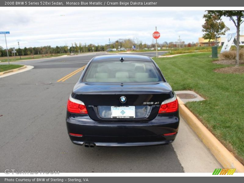 Monaco Blue Metallic / Cream Beige Dakota Leather 2008 BMW 5 Series 528xi Sedan