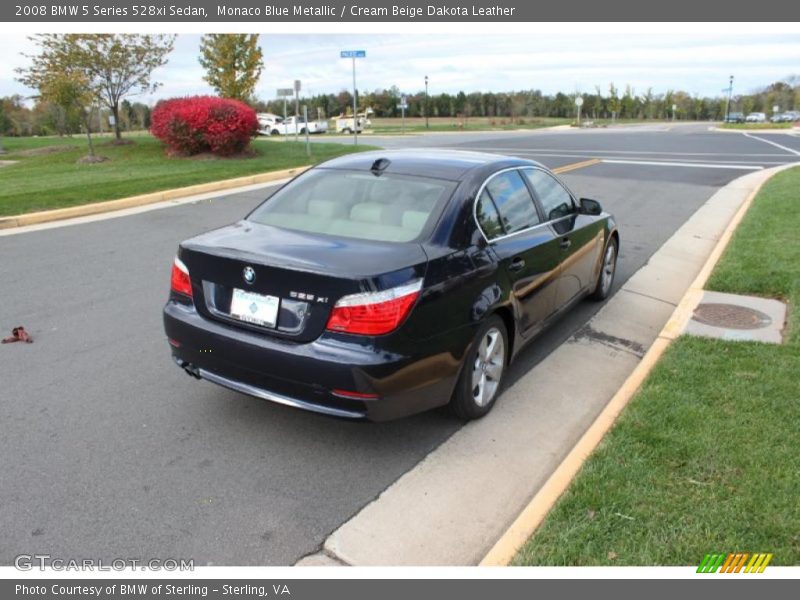 Monaco Blue Metallic / Cream Beige Dakota Leather 2008 BMW 5 Series 528xi Sedan