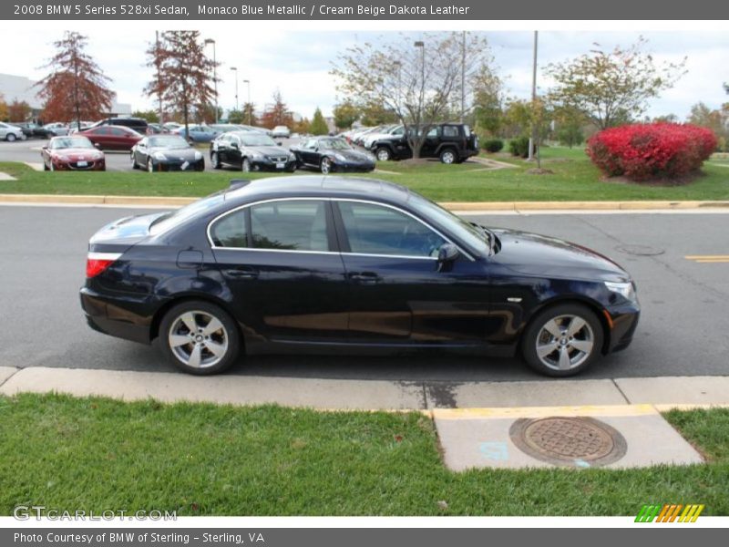 Monaco Blue Metallic / Cream Beige Dakota Leather 2008 BMW 5 Series 528xi Sedan