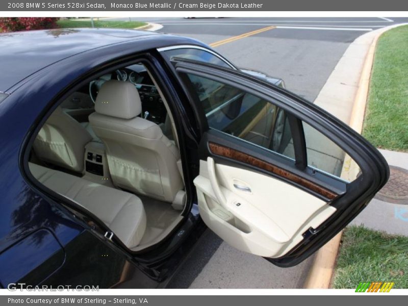 Monaco Blue Metallic / Cream Beige Dakota Leather 2008 BMW 5 Series 528xi Sedan