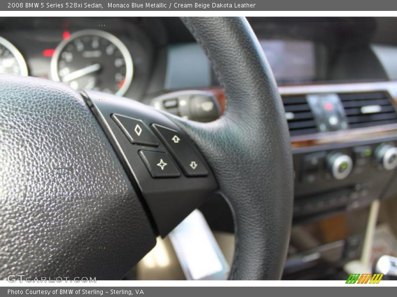 Monaco Blue Metallic / Cream Beige Dakota Leather 2008 BMW 5 Series 528xi Sedan