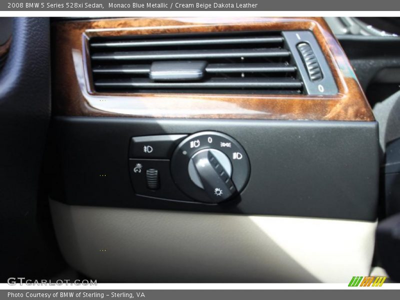 Monaco Blue Metallic / Cream Beige Dakota Leather 2008 BMW 5 Series 528xi Sedan
