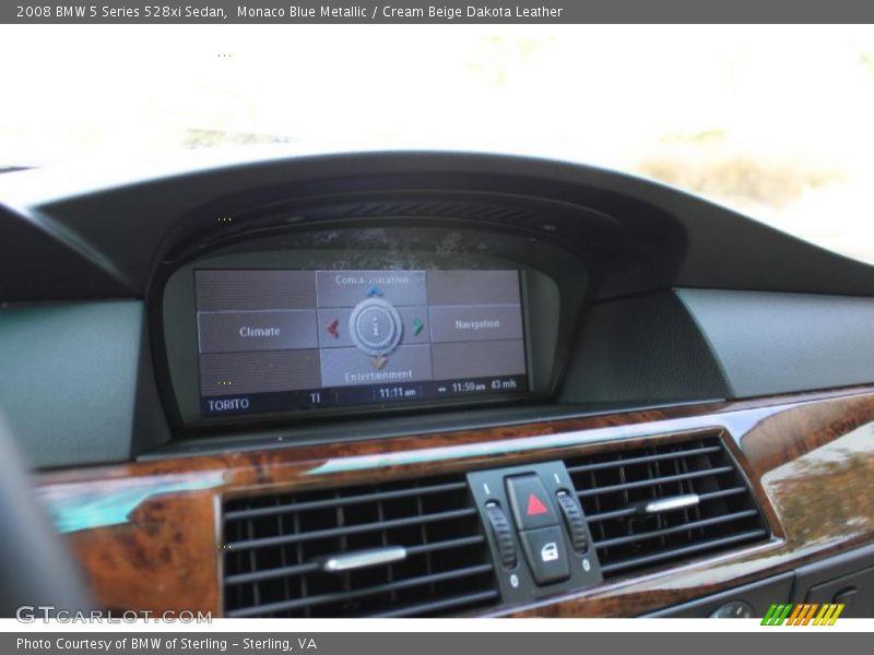 Monaco Blue Metallic / Cream Beige Dakota Leather 2008 BMW 5 Series 528xi Sedan
