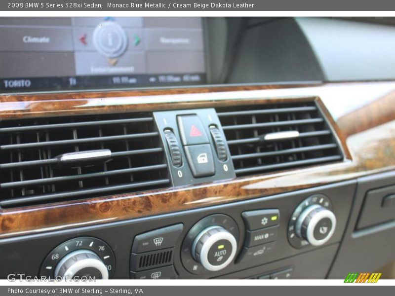 Monaco Blue Metallic / Cream Beige Dakota Leather 2008 BMW 5 Series 528xi Sedan