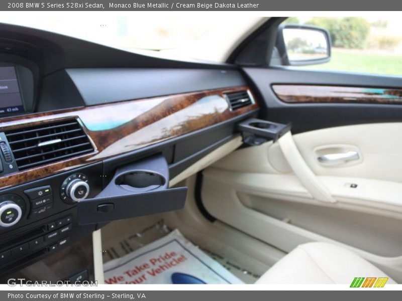 Monaco Blue Metallic / Cream Beige Dakota Leather 2008 BMW 5 Series 528xi Sedan