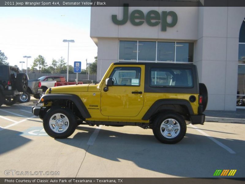 Detonator Yellow / Black 2011 Jeep Wrangler Sport 4x4