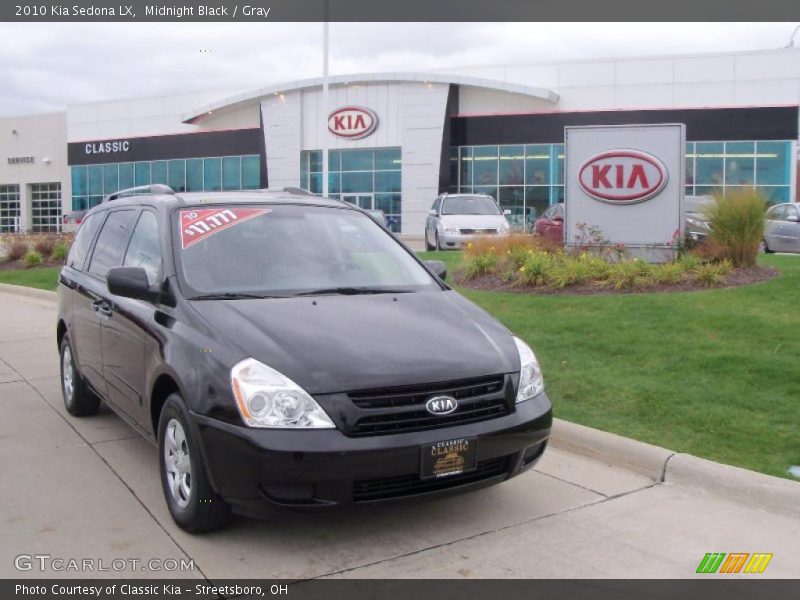 Midnight Black / Gray 2010 Kia Sedona LX