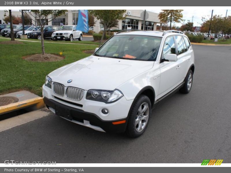 Alpine White / Grey 2008 BMW X3 3.0si