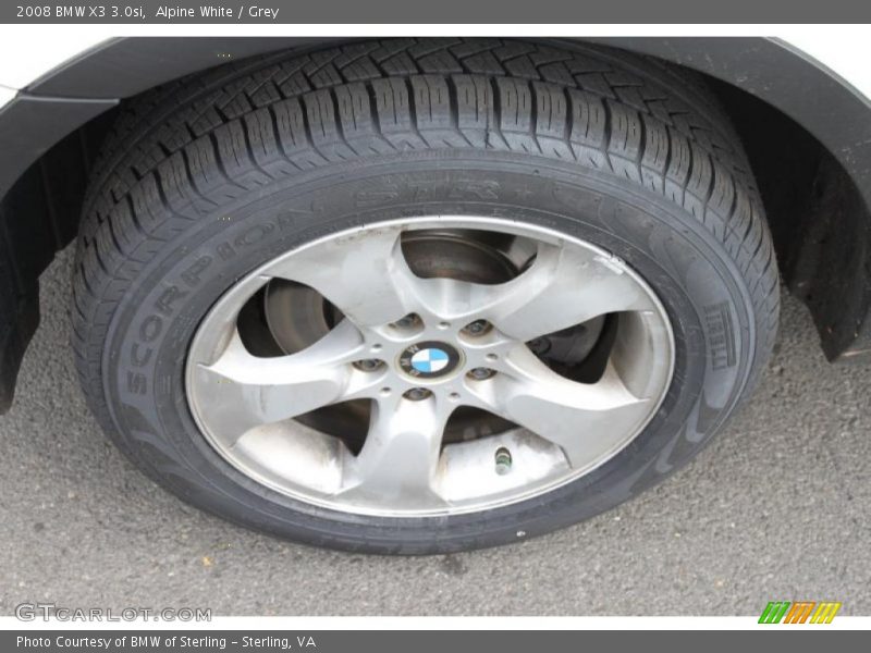 Alpine White / Grey 2008 BMW X3 3.0si