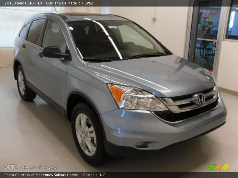 Glacier Blue Metallic / Gray 2011 Honda CR-V EX