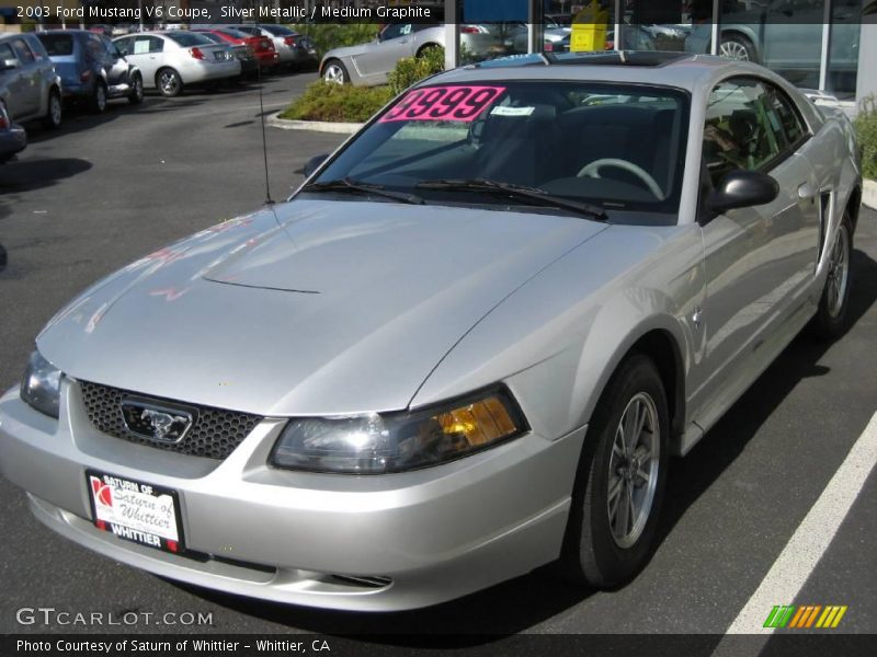 Silver Metallic / Medium Graphite 2003 Ford Mustang V6 Coupe
