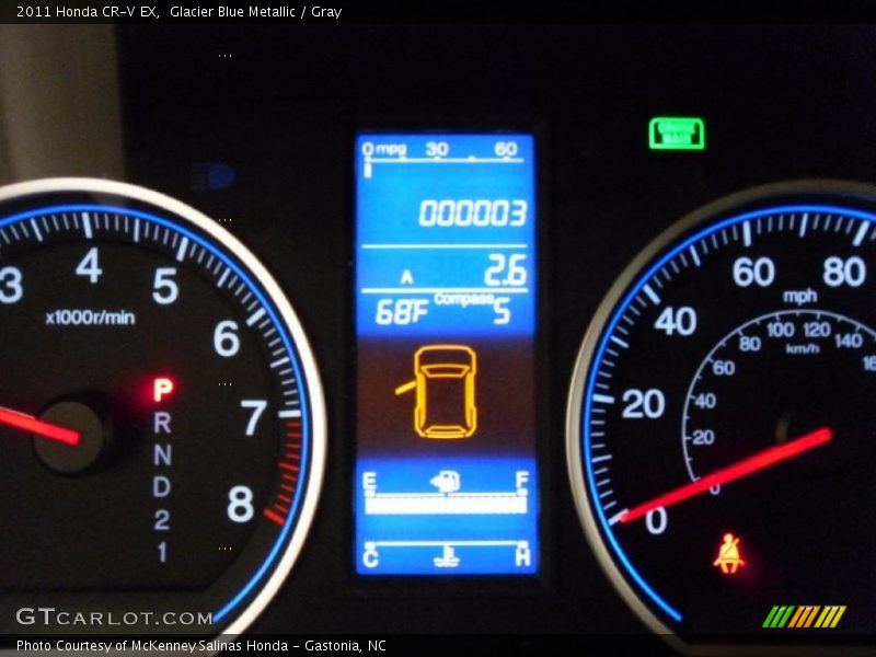 Glacier Blue Metallic / Gray 2011 Honda CR-V EX