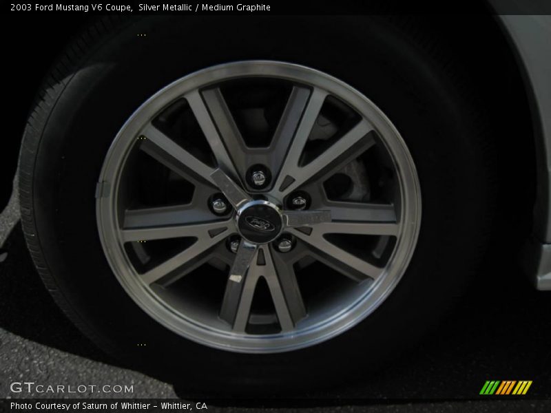 Silver Metallic / Medium Graphite 2003 Ford Mustang V6 Coupe
