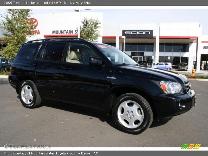 Black / Ivory Beige 2006 Toyota Highlander Limited 4WD