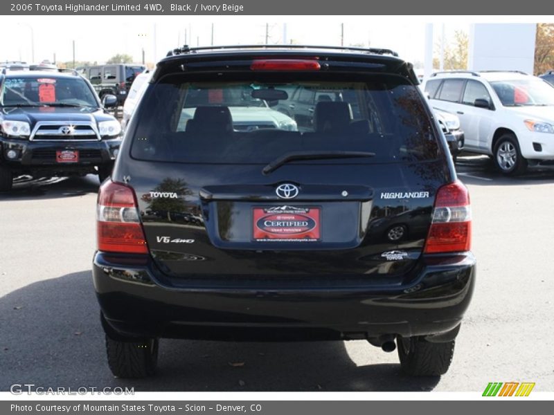 Black / Ivory Beige 2006 Toyota Highlander Limited 4WD