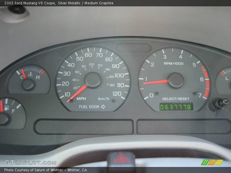 Silver Metallic / Medium Graphite 2003 Ford Mustang V6 Coupe