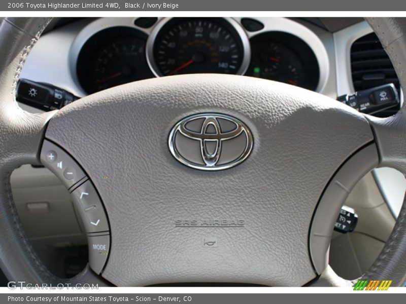 Black / Ivory Beige 2006 Toyota Highlander Limited 4WD