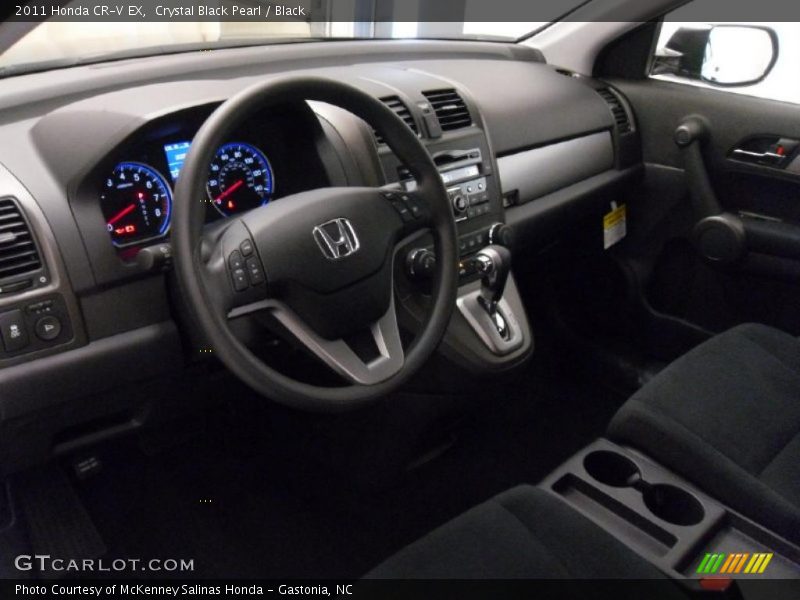 Crystal Black Pearl / Black 2011 Honda CR-V EX