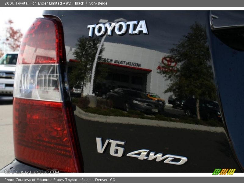 Black / Ivory Beige 2006 Toyota Highlander Limited 4WD