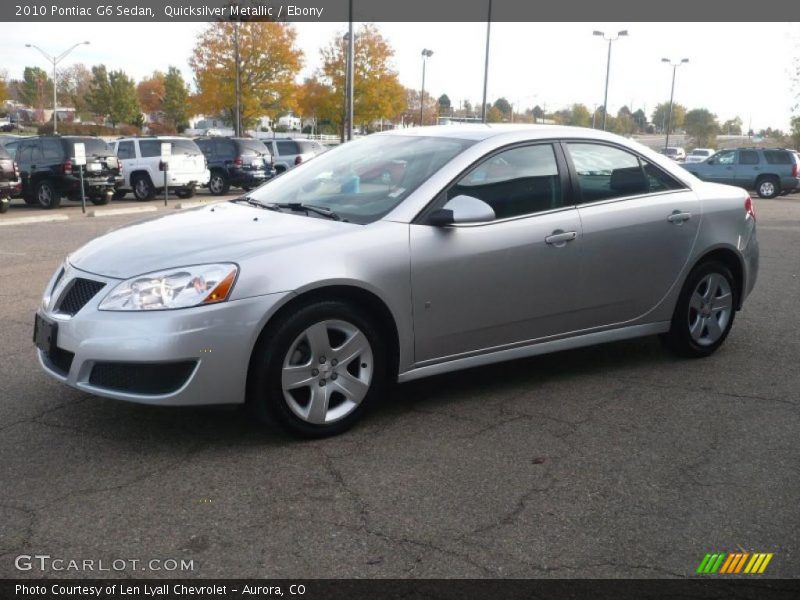 Quicksilver Metallic / Ebony 2010 Pontiac G6 Sedan