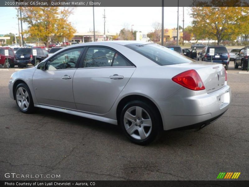 Quicksilver Metallic / Ebony 2010 Pontiac G6 Sedan
