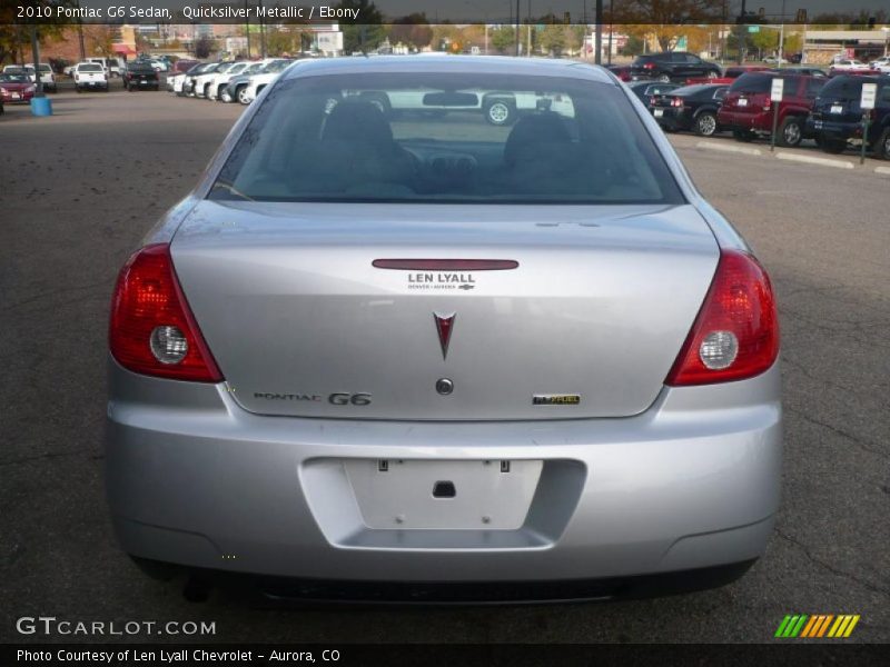 Quicksilver Metallic / Ebony 2010 Pontiac G6 Sedan